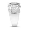 Thumbnail Image 1 of Previously Owned Men's Diamond Wedding Band 1-1/2 ct tw Round & Baguette-cut 10K White Gold - Size 13.25