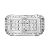Thumbnail Image 3 of Previously Owned Men's Diamond Wedding Band 1-1/2 ct tw Round & Baguette-cut 10K White Gold - Size 13.25