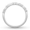 Previously Owned Diamond Anniversary Band 1/3 ct tw Baguette & Round-cut 14K White Gold
