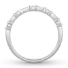 Thumbnail Image 2 of Previously Owned Diamond Anniversary Band 1/3 ct tw Baguette & Round-cut 14K White Gold - Size 9.25