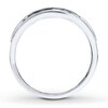 Thumbnail Image 2 of Previously Owned Men's Wedding Band 1/2 ct tw Round-cut Diamonds 10K White Gold - Size 12.5