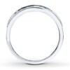 Thumbnail Image 1 of Previously Owned Men's Wedding Band 1/2 ct tw Round-cut Diamonds 10K White Gold - Size 12.5