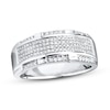 Thumbnail Image 0 of Previously Owned Men's Diamond Wedding Band 1/2 ct tw Round-cut 10K White Gold - Size 13.5