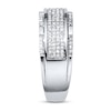 Thumbnail Image 2 of Previously Owned Men's Diamond Wedding Band 1/2 ct tw Round-cut 10K White Gold - Size 13.5