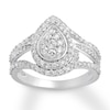 Thumbnail Image 0 of Previously Owned Diamond Ring 1 ct tw Round-cut 10K White Gold - Size 9
