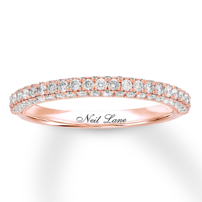 Previously Owned Neil Lane Diamond Wedding Band 5/8 ct tw Round-cut 14K Rose Gold - Size 9.5