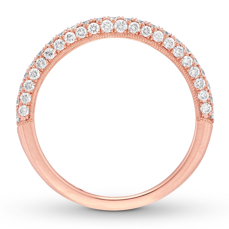 Main Image 2 of Previously Owned Neil Lane Diamond Wedding Band 5/8 ct tw Round-cut 14K Rose Gold - Size 9.5