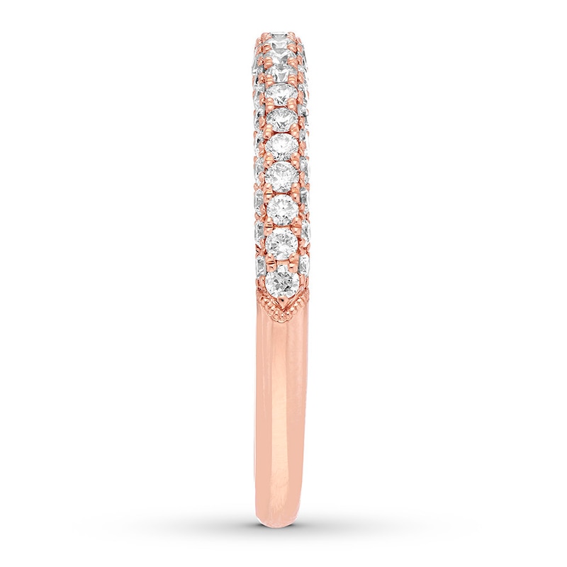 Main Image 3 of Previously Owned Neil Lane Diamond Wedding Band 5/8 ct tw Round-cut 14K Rose Gold - Size 9.5