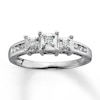 Previously Owned Diamond Ring 1/4 ct tw Princess & Round-cut 14K White Gold