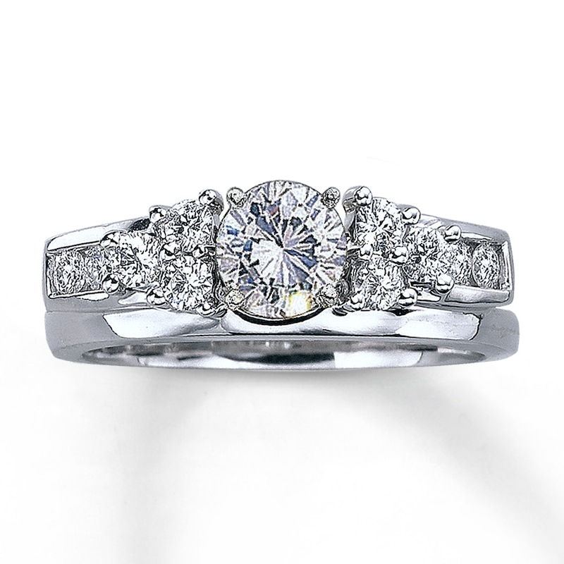 Main Image 4 of Previously Owned Enhancer 1/3 ct tw Round-cut Diamonds 14K White Gold Size 9