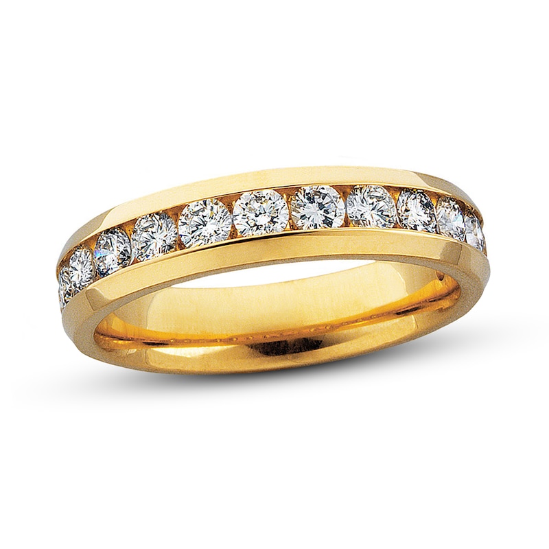 Main Image 1 of Previously Owned Diamond Wedding Band 1 ct tw Round-cut 14K Yellow Gold - Size 10