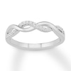 Thumbnail Image 1 of Previously Owned Diamond Anniversary Band 1/8 ct tw Round-cut 10K White Gold - Size 10.75