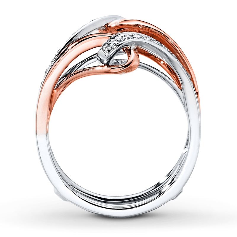 Main Image 2 of Previously Owned Diamond Enhancer Ring 1/5 ct tw Round-cut 14K Two-Tone Gold Size 4.25