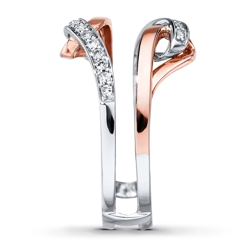 Main Image 3 of Previously Owned Diamond Enhancer Ring 1/5 ct tw Round-cut 14K Two-Tone Gold Size 4.25