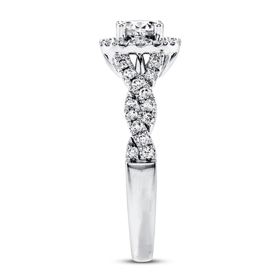 Thumbnail Image 2 of Previously Owned Diamond Engagement Ring 7/8 ct tw Round-cut 14K White Gold Size 10.5