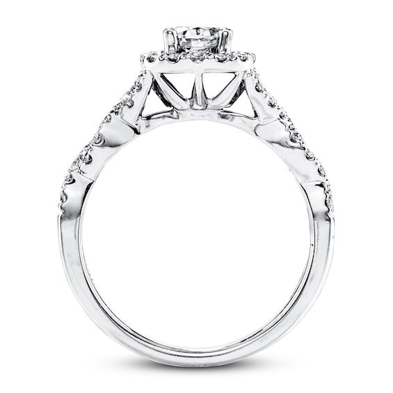 Thumbnail Image 3 of Previously Owned Diamond Engagement Ring 7/8 ct tw Round-cut 14K White Gold Size 10.5