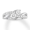 Previously Owned Ever Us Two-Stone Anniversary Diamond Ring 1 ct tw Round-cut 14K White Gold