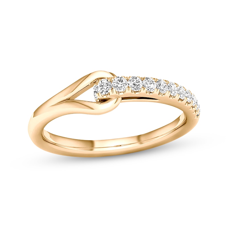 Main Image 1 of Previously Owned Love + Be Loved Diamond Ring 1/4 ct tw Round 10K Yellow Gold - Size 10