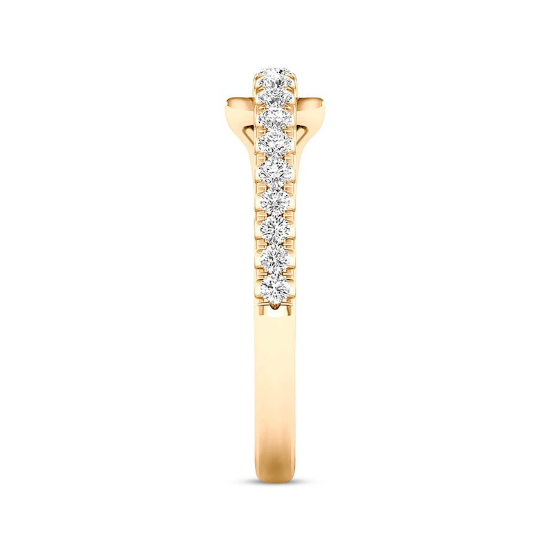 Main Image 2 of Previously Owned Love + Be Loved Diamond Ring 1/4 ct tw Round 10K Yellow Gold - Size 10