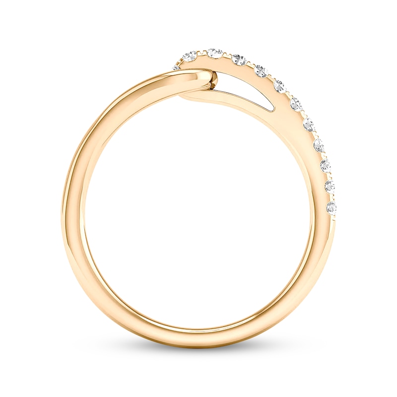 Main Image 3 of Previously Owned Love + Be Loved Diamond Ring 1/4 ct tw Round 10K Yellow Gold - Size 10
