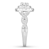 Thumbnail Image 3 of Previously Owned Diamond Engagement Ring 1-1/6 ct tw Round-cut 14K White Gold - Size 9.25
