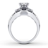 Thumbnail Image 1 of Previously Owned Engagement Ring 2 ct tw Princess, Baguette & Round-cut Diamonds 14K White Gold - Size 9