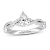 Thumbnail Image 1 of Previously Owned Neil Lane Diamond Engagement Ring 1 ct tw Pear & Round-cut 14K White Gold - Size 8.5