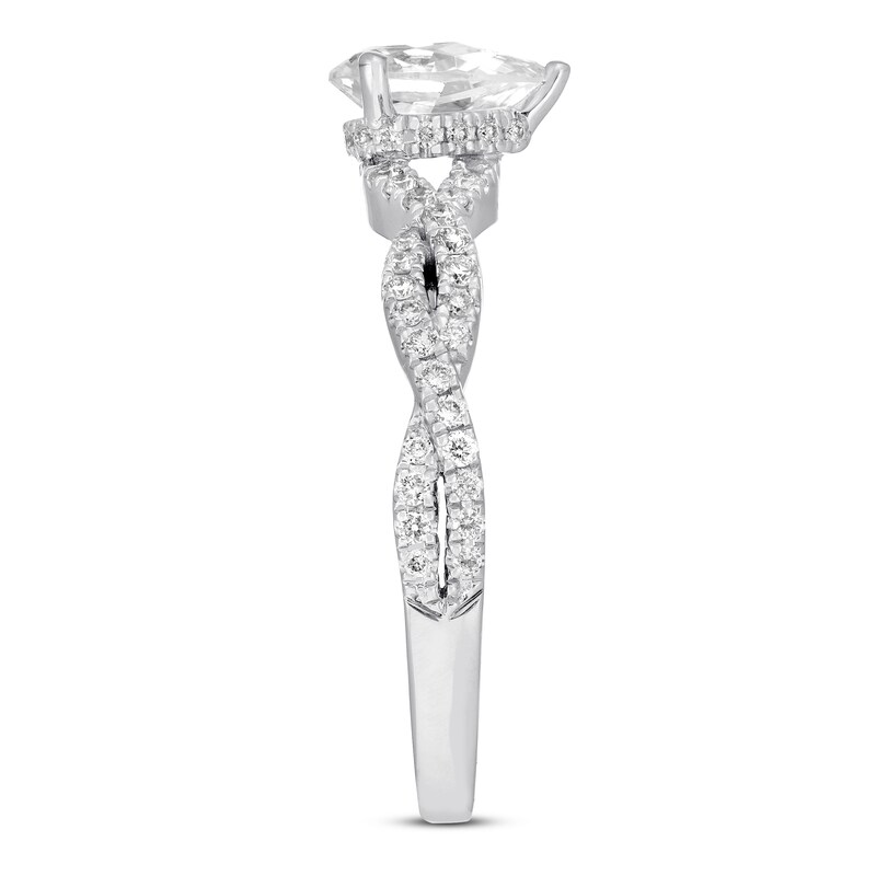 Main Image 2 of Previously Owned Neil Lane Diamond Engagement Ring 1 ct tw Pear & Round-cut 14K White Gold - Size 8.5