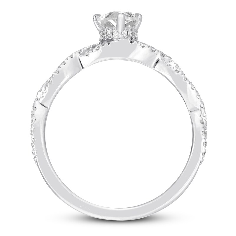 Main Image 3 of Previously Owned Neil Lane Diamond Engagement Ring 1 ct tw Pear & Round-cut 14K White Gold - Size 8.5