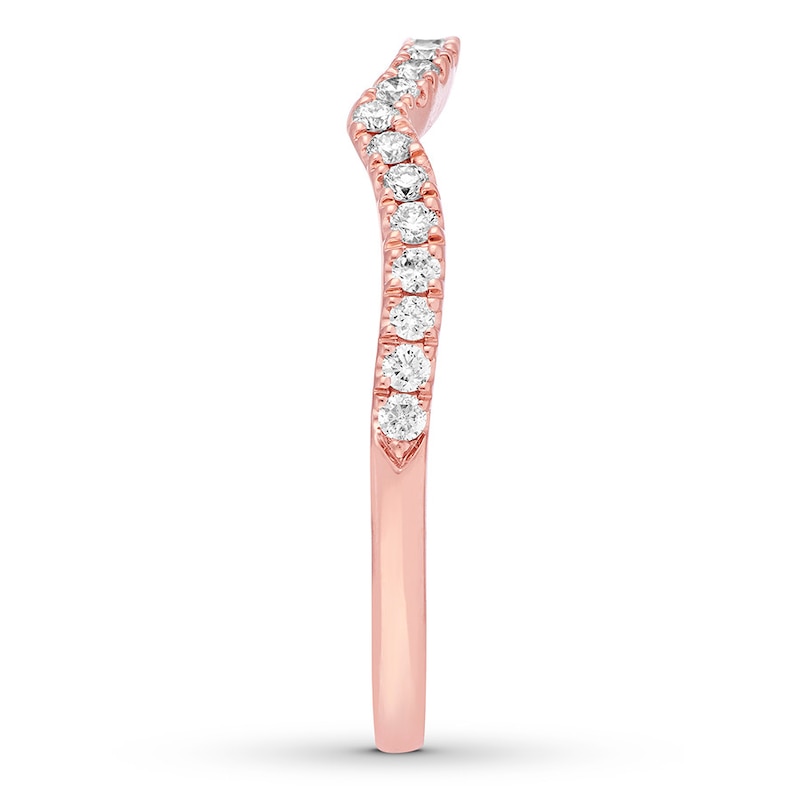 Main Image 3 of Previously Owned Neil Lane Diamond Wedding Band 1/4 ct tw Round-cut 14K Rose Gold - Size 9.5
