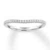 Thumbnail Image 1 of Previously Owned Diamond Wedding Band 1/8 ct tw Round-cut 14K White Gold - Size 3.5