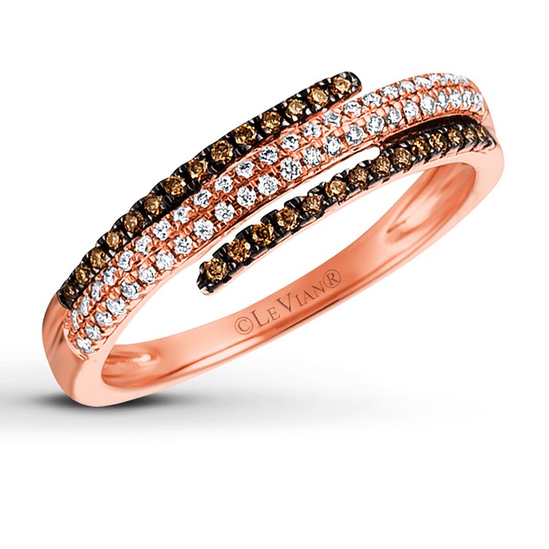 Main Image 1 of Previously Owned Le Vian Diamond Ring 1/5 ct tw Round-cut 14K Strawberry Gold - Size 9.25