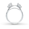 Previously Owned THE LEO Diamond Enhancer Ring 1/2 ct tw Princess & Round-cut 14K White Gold