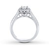 Thumbnail Image 2 of Previously Owned THE LEO Engagement Ring 3/4 ct tw Princess & Round-cut Diamonds 14K White Gold - Size 2.25