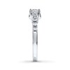 Thumbnail Image 3 of Previously Owned THE LEO Engagement Ring 7/8 ct tw Princess & Round-cut Diamonds 14K White Gold - Size 10.5