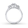 Previously Owned THE LEO Diamond Engagement Ring 7/8 ct tw Princess & Round-cut Diamonds 14K White Gold