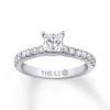 Thumbnail Image 1 of Previously Owned THE LEO Diamond Engagement Ring 1-1/8 ct tw Princess & Round-cut Diamonds 14K White Gold - Size 8.25
