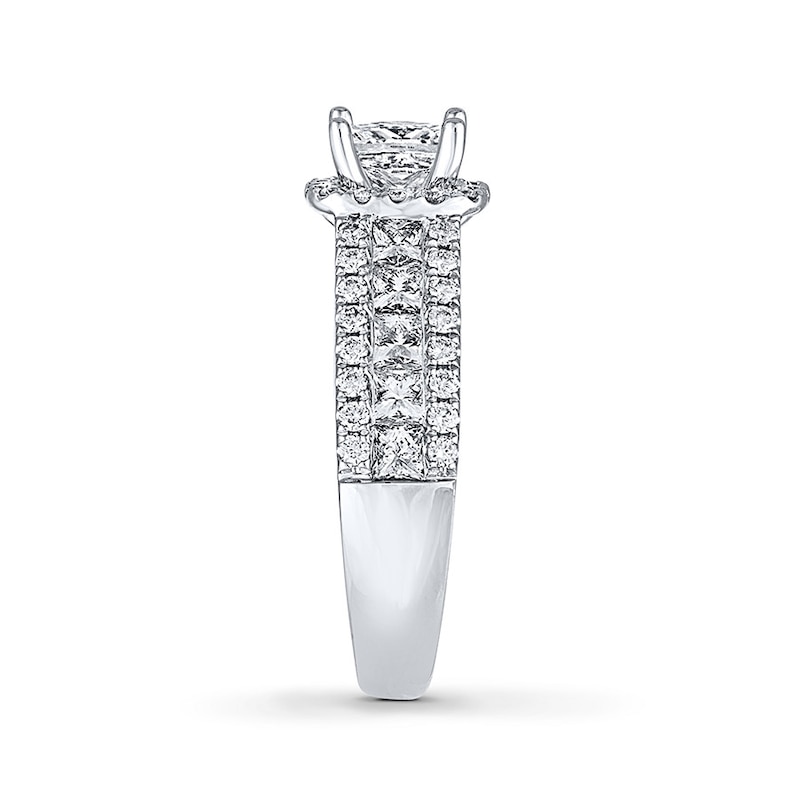 Previously Owned THE LEO Diamond Engagement Ring 2-1/8 ct tw Princess & Round-cut Diamonds 14K White Gold