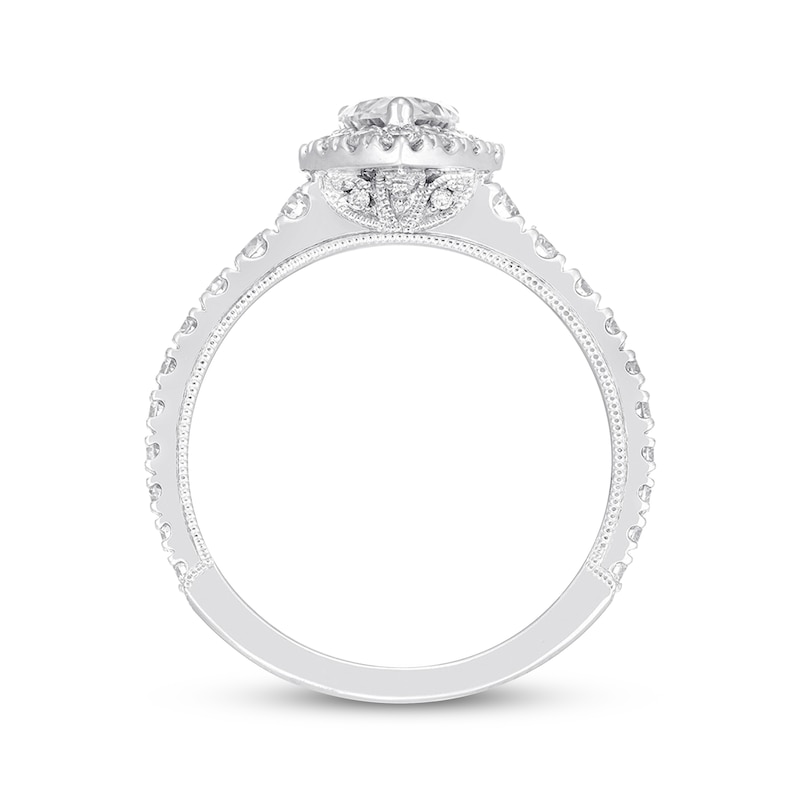 Previously Owned Neil Lane Premiere Diamond Engagement Ring 1-1/2 ct tw Pear & Round-cut 14K Gold