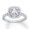 Thumbnail Image 0 of Previously Owned Neil Lane Engagement Ring 1-1/8 ct tw Cushion & Round-cut Diamonds 14K White Gold - Size 4.25