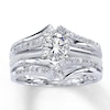 Thumbnail Image 3 of Previously Owned Diamond Wedding Band 1/4 ct tw Princess-cut 14K White Gold - Size 4.75
