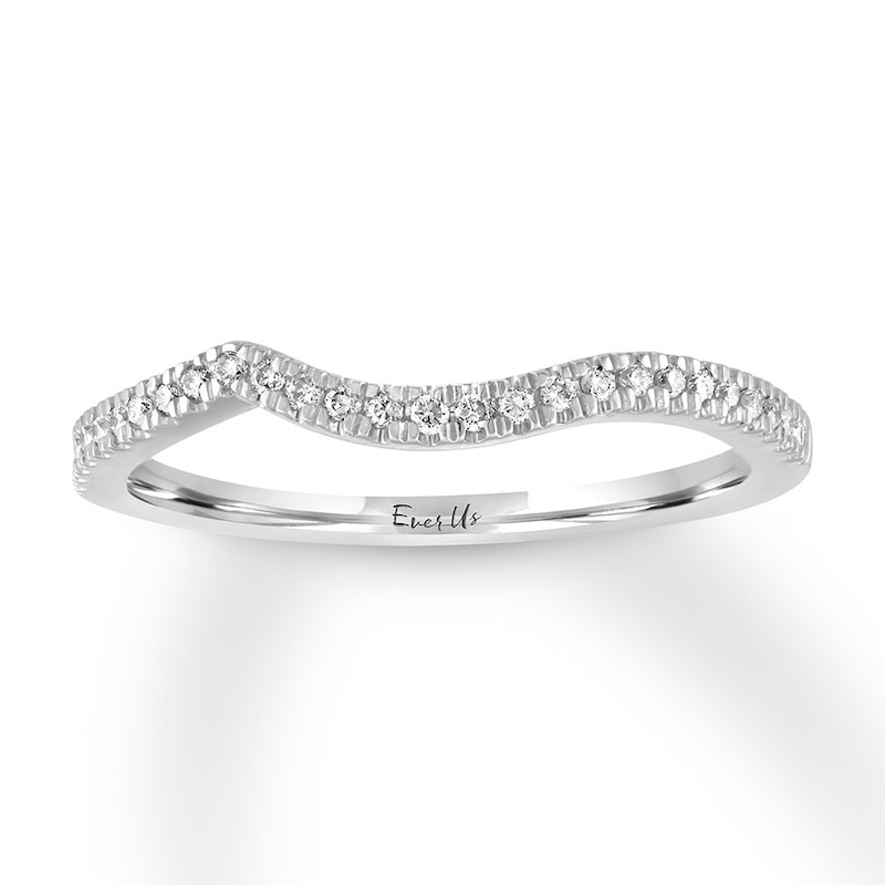 Main Image 1 of Previously Owned Ever Us Diamond Wedding Band 1/8 ct tw Round-cut 14K White Gold Size 4.75