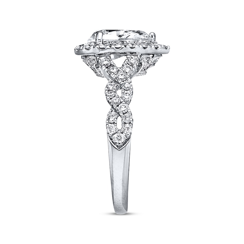 Previously Owned Neil Lane Diamond Engagement Ring 2-1/8 ct tw Pear & Round 14K White Gold