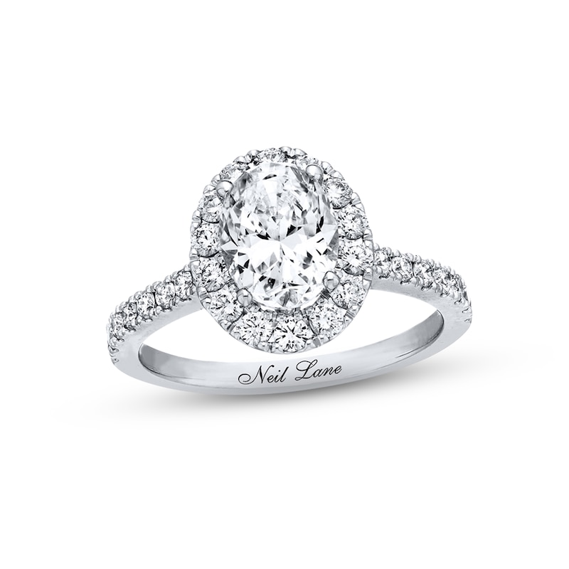 Previously Owned Neil Lane Diamond Engagement Ring 2-1/8 ct tw Oval ...