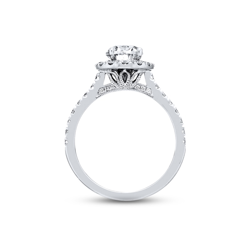 Previously Owned Neil Lane Diamond Engagement Ring 2-1/8 ct tw Oval & Round-cut 14K White Gold