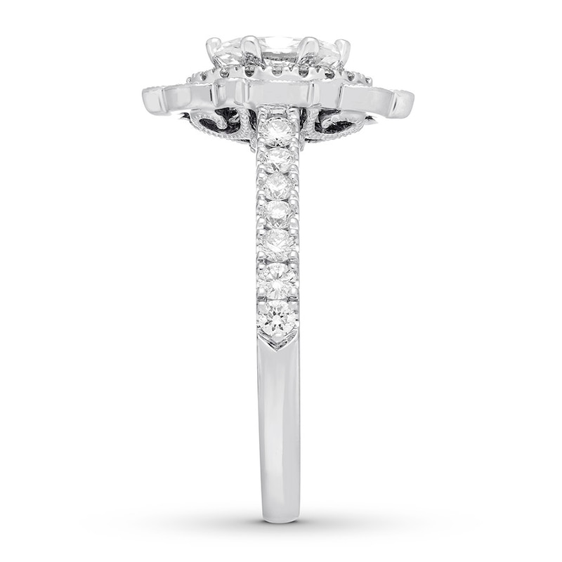 Previously Owned Neil Lane Diamond Engagement Ring 7/8 ct tw Marquise & Round-cut 14K White Gold