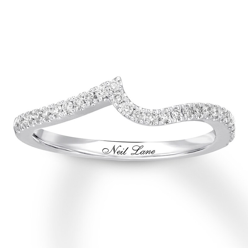 Main Image 1 of Previously Owned Neil Lane Diamond Wedding Band 1/5 ct tw Round-cut 14K White Gold