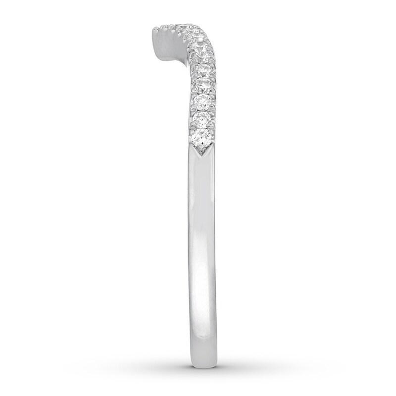 Main Image 3 of Previously Owned Neil Lane Diamond Wedding Band 1/5 ct tw Round-cut 14K White Gold