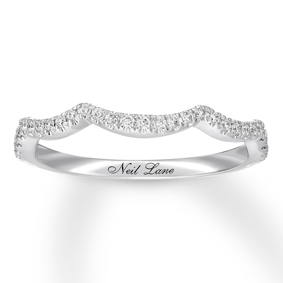 Previously Owned Neil Lane Diamond Wedding Band 1/6 ct tw Round-cut 14K White Gold
