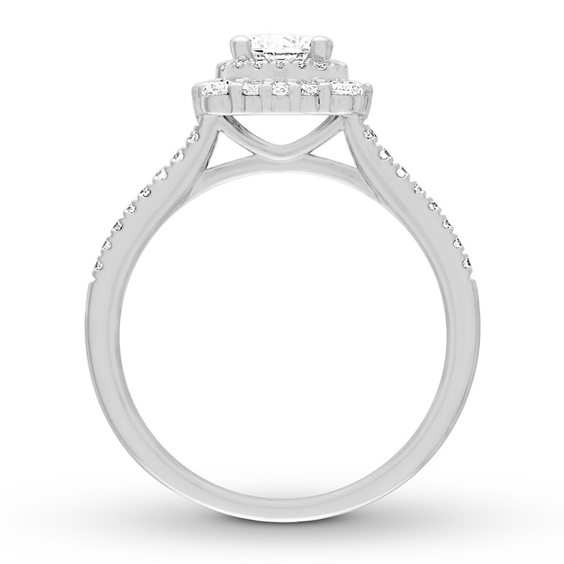 Main Image 2 of Previously Owned Diamond Engagement Ring 7/8 ct tw Round-cut 14K White Gold